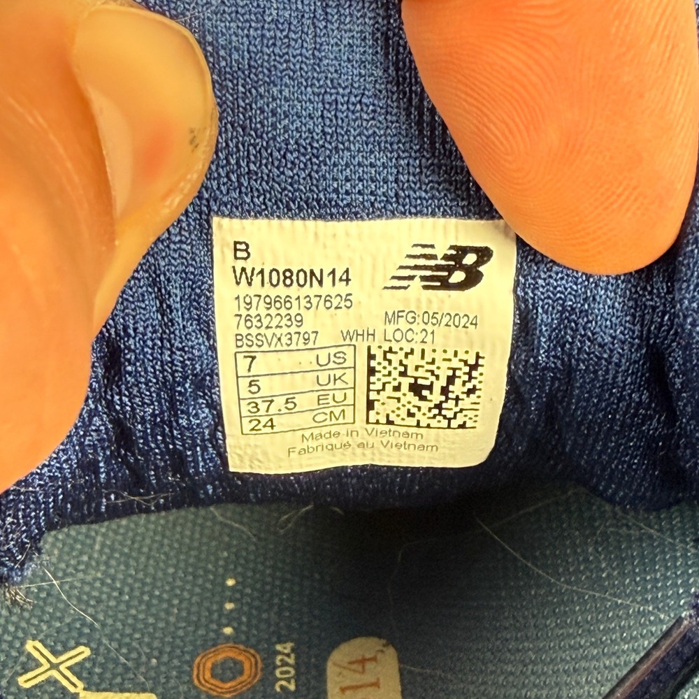 New Balance Fresh Foam X 1080v14 Womens 7 B Running Shoes Blue Trainers Sneakers - Picture 14 of 16